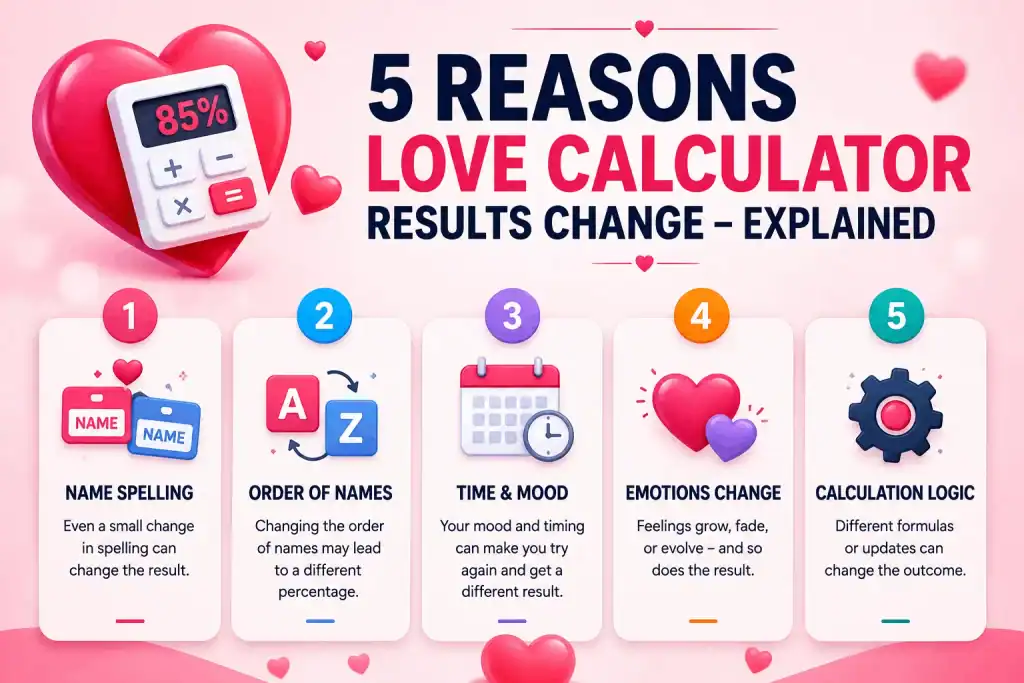 5 Reasons Love Calculator Results Change